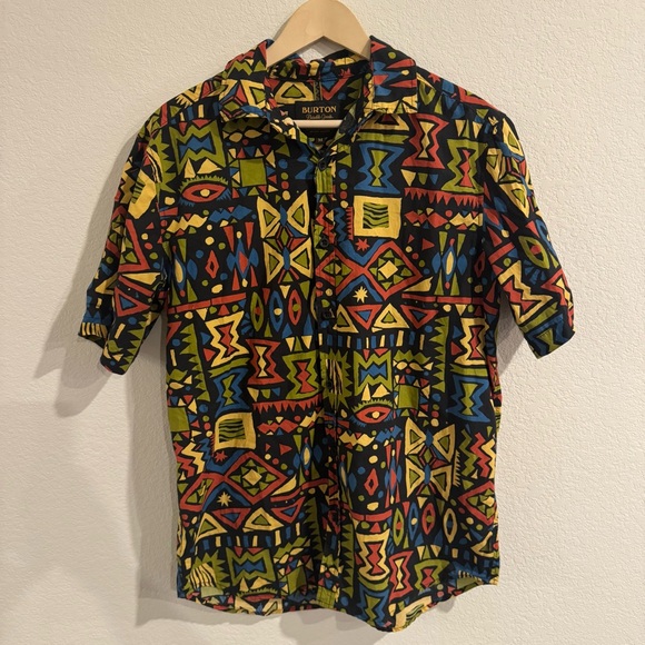 Burton Men's Shabooya Camp Short Sleeve Shirt Size M - Picture 3 of 5